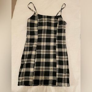 Black and white checkered align tank dress from H&M